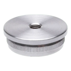 Tapón ciego abombado para tubo 42,4 mm con rosca M8 – acero inoxidable satinado
