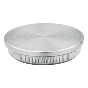 Tapón plano para insertar en tubo de barandilla 48,3 mm, acero inoxidable AISI 304 satinado