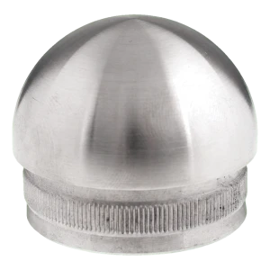 Tapón elipsoidal de inserción para tubo 48,3 mm, acero inoxidable AISI 304 satinado