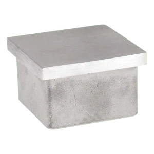 Tapón de inserción para perfil cuadrado 40×40×2 mm – acero inoxidable AISI 304 satinado