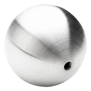 PINOX bola de balaustrada roscada hueca Ø100 mm M10 – acero inoxidable satinado