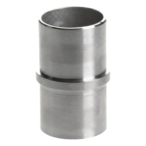Conector recto encolado para tubo de barandilla 42,4 mm – acero inoxidable AISI 304 satinado