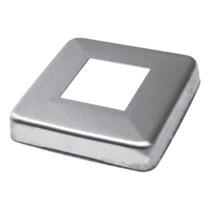 Rosetón de enmascaramiento para barandilla 90x90 mm para perfil 40x40 – acero inoxidable AISI 304 pulido