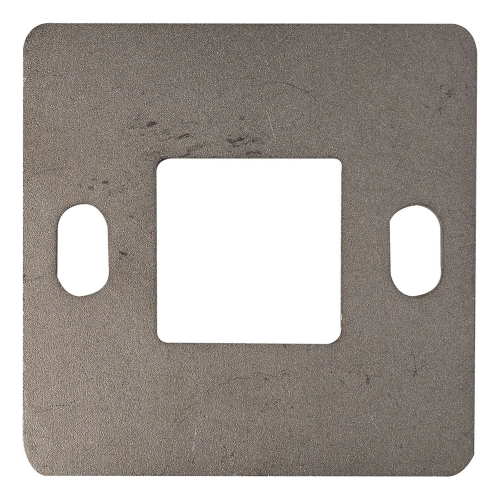 Base de poste de barandilla para soldadura 100×100 mm – acero inoxidable AISI 304, sistema 40×40 001-162 (1)