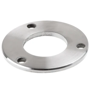 Base de poste de barandilla para soldar fi 85 mm – acero inoxidable AISI 304 satinado, sistema 42,4