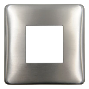 Florón cuadrado de 90×90 mm para perfil de barandilla 40×40 – acero AISI 304 satinado