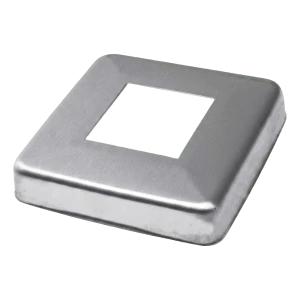 Roseta de enmascaramiento para perfil 40x40 mm – acero inoxidable AISI 304 satinado