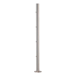 PINOX – poste de barandilla intermedio sin armar fi 42,4 × 881 mm, acero inoxidable satinado