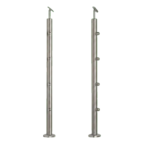 PSG Poste de balaustrada intermedio pasante ø 42,4 mm AISI 304 – 4 soportes, satinado 001-204 (1)
