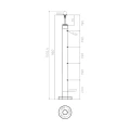 PSG Poste de balaustrada intermedio pasante ø 42,4 mm AISI 304 – 4 soportes, satinado 001-204 (4)
