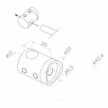 PSG Poste de balaustrada intermedio pasante ø 42,4 mm AISI 304 – 4 soportes, satinado 001-204 (6)