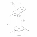 PSG Poste de balaustrada intermedio pasante ø 42,4 mm AISI 304 – 4 soportes, satinado 001-204 (7)