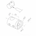 PSG poste de balaustrada esquinero de acero inoxidable AISI 304 ø42,4 mm H1060 mm con soportes para tubos ø12 mm 001-206 (5)