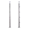 PSG poste de barandilla pasante Ø42,4 mm de acero inoxidable AISI 304 – 4 soportes Ø12, montaje en suelo 001-207 (1)