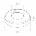 PSG poste de barandilla pasante Ø42,4 mm de acero inoxidable AISI 304 – 4 soportes Ø12, montaje en suelo 001-207 (5)