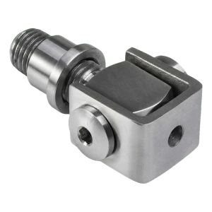 Bisagra regulable para soldadura M12 – acero inoxidable AISI 304, satinado