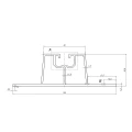 Puente trapezoidal 33cm H-30 de EPDM para tejados de chapa trapezoidal PV-02-01 (2)