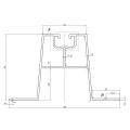 Puente trapezoidal 33cm H-60 de EPDM para cubiertas de chapa trapezoidal PV-02-02 (2)