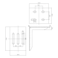PSG soporte para empuñadura de apoyo de puerta corredera acero 150×120 mm 001-249 (2)