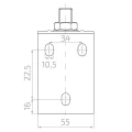 PSG guía superior regulable para puerta corredera con rodillos 160 mm 001-261 (2)