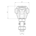 PSG rodillo guía de goma ø 31 mm para puertas correderas con espiga M10 001-276 (2)