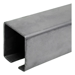 PSG carril guía para puertas correderas – perfil en U de acero 70×70 mm, L=6000 mm