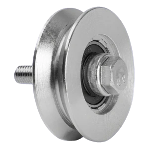 Rueda guía de portón tipo V PSG fi 88 mm galvanizada – capacidad 250 kg